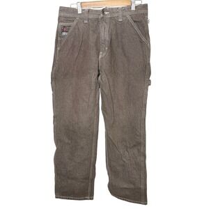 Vans Skateboarding Wright Loose Fit Carpenter Pants Brown Denim Mens 34